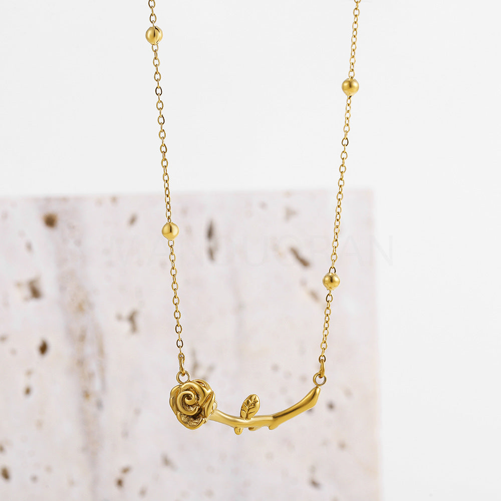 3D ROSE NECKLACE