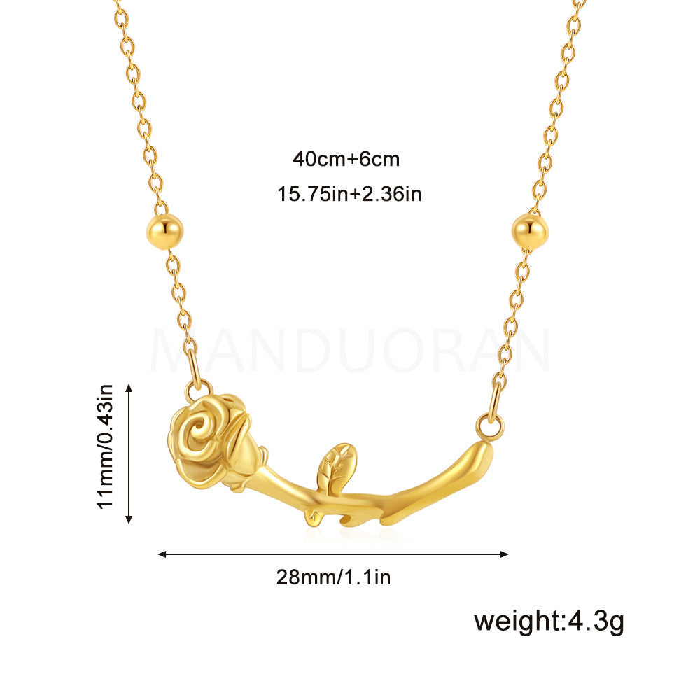 3D ROSE NECKLACE