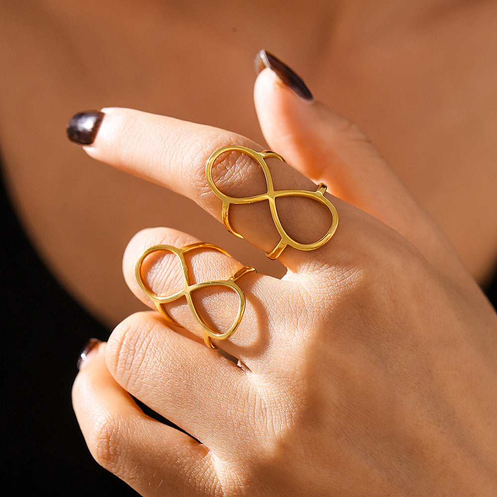 8-shaped line cool open ring