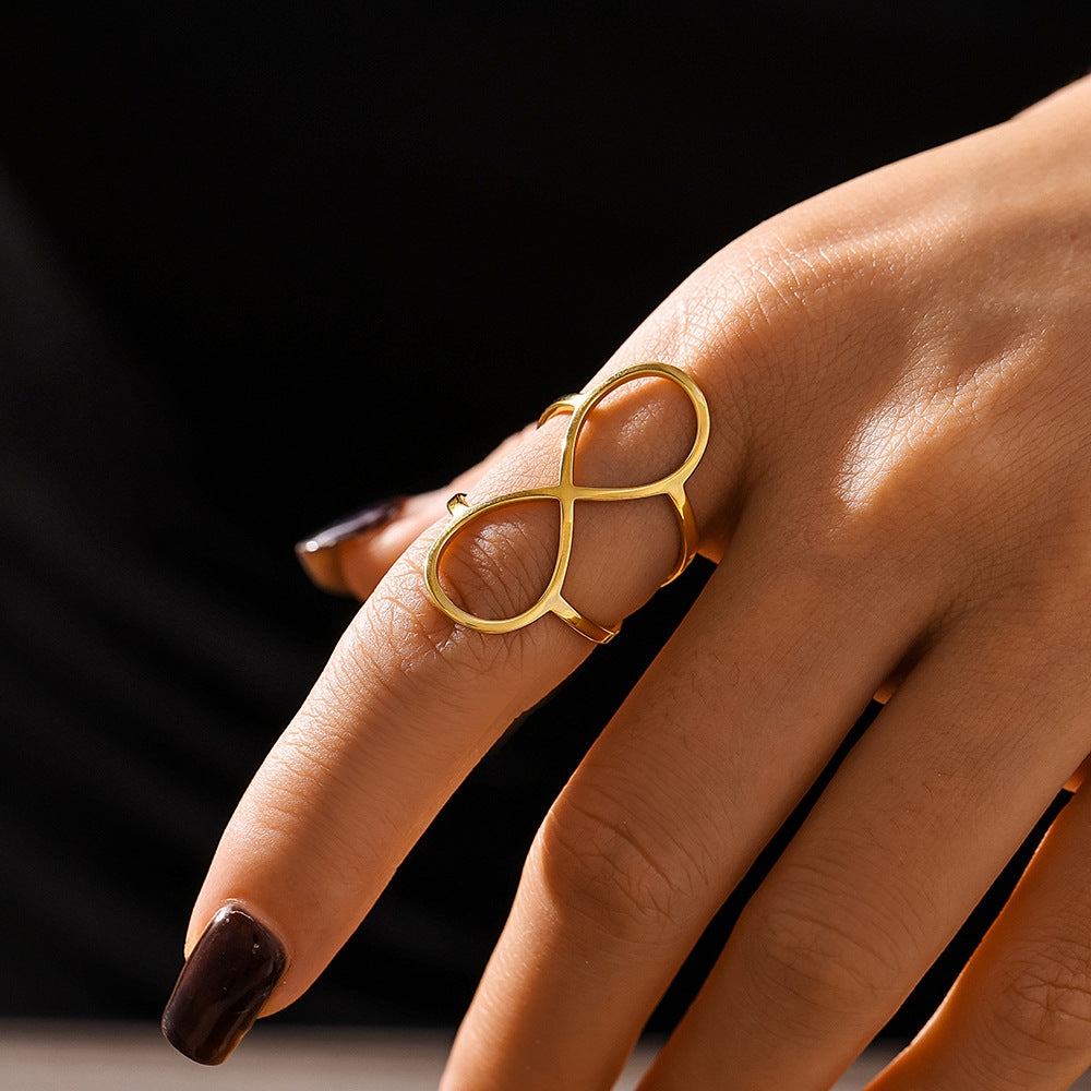 8-shaped line cool open ring