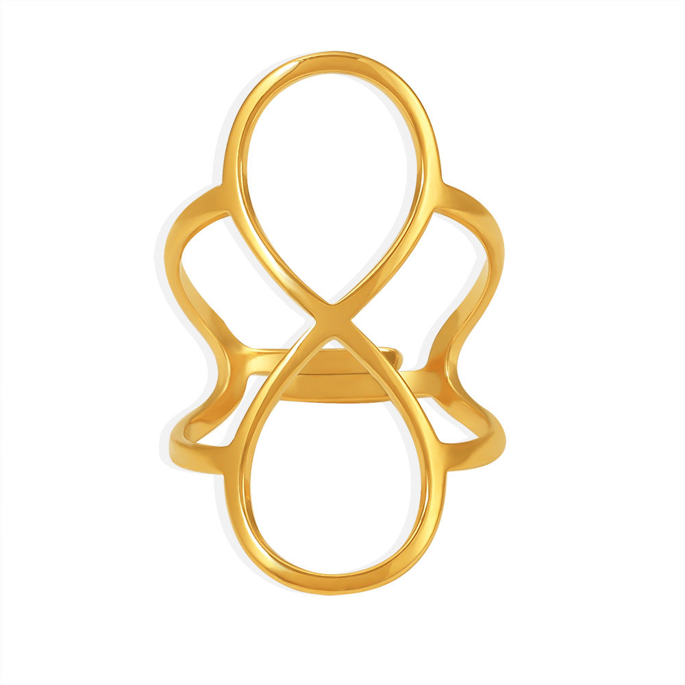 8-shaped line cool open ring