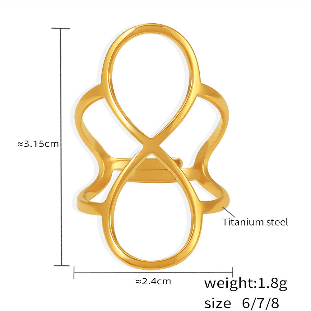 8-shaped line cool open ring