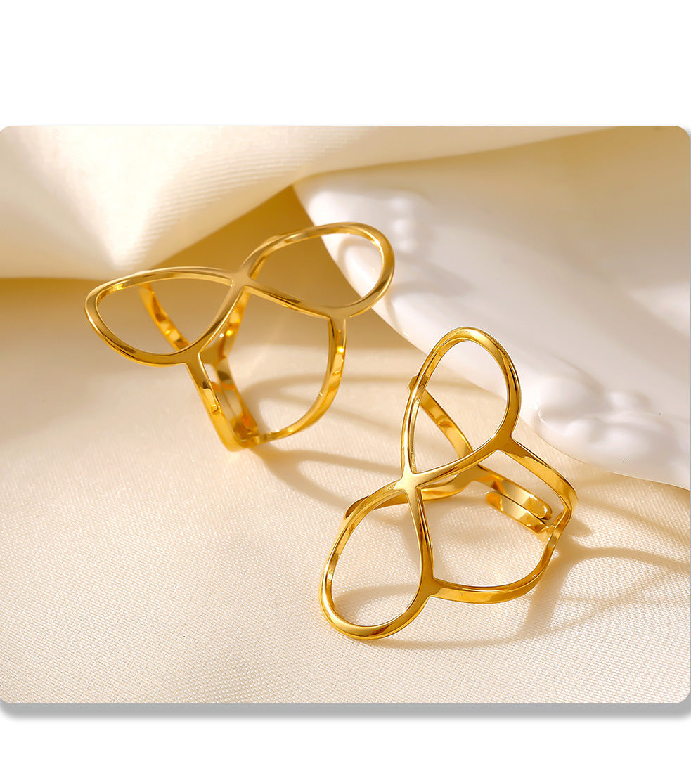 8-shaped line cool open ring