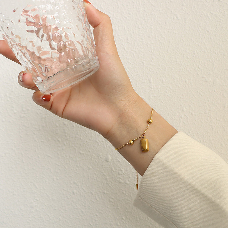 ADJUSTABLE DRAWSTRING BUCKLE BRACELET