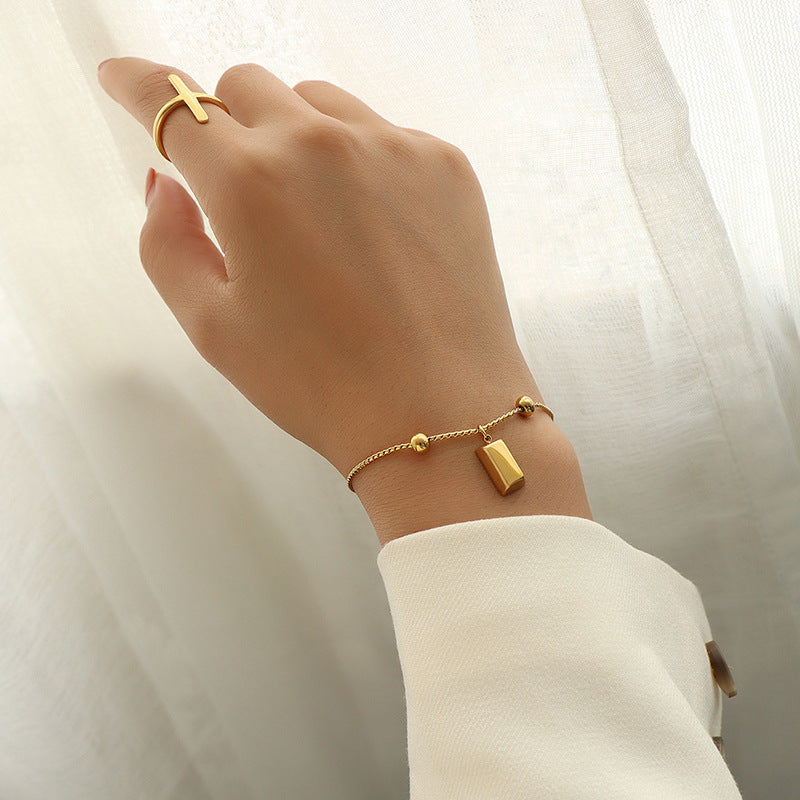 ADJUSTABLE DRAWSTRING BUCKLE BRACELET