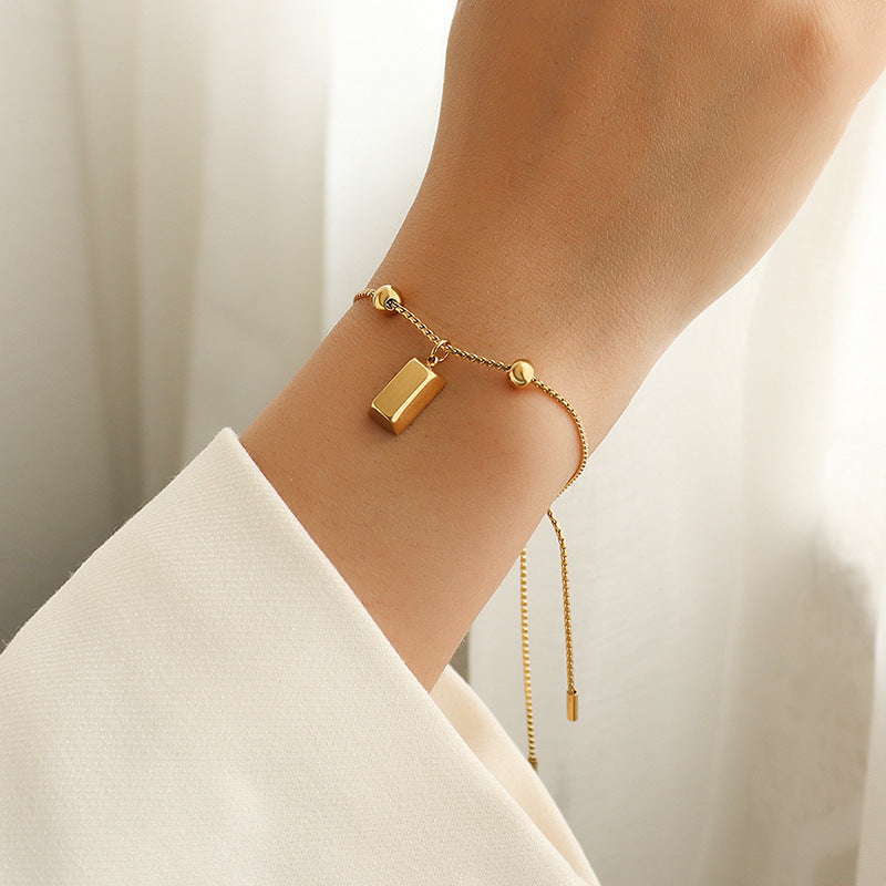 ADJUSTABLE DRAWSTRING BUCKLE BRACELET