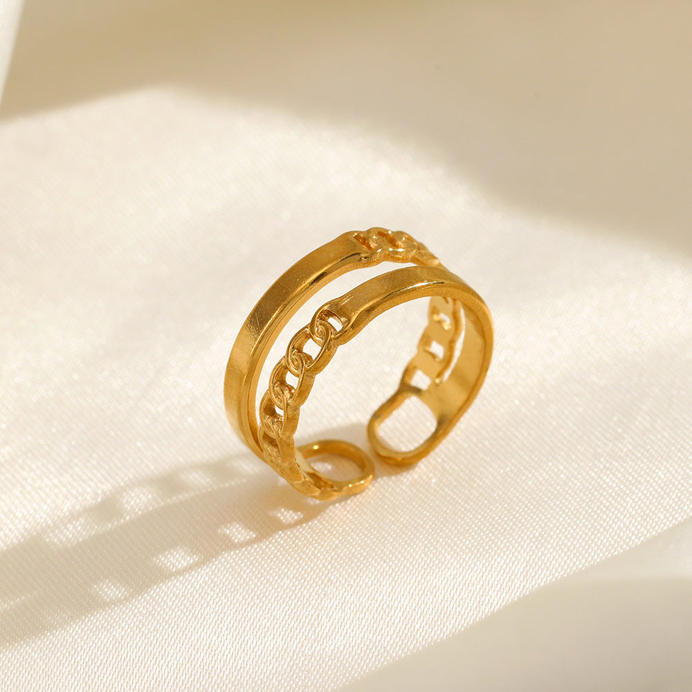 ADJUSTABLE DOUBLE-LAYER RING