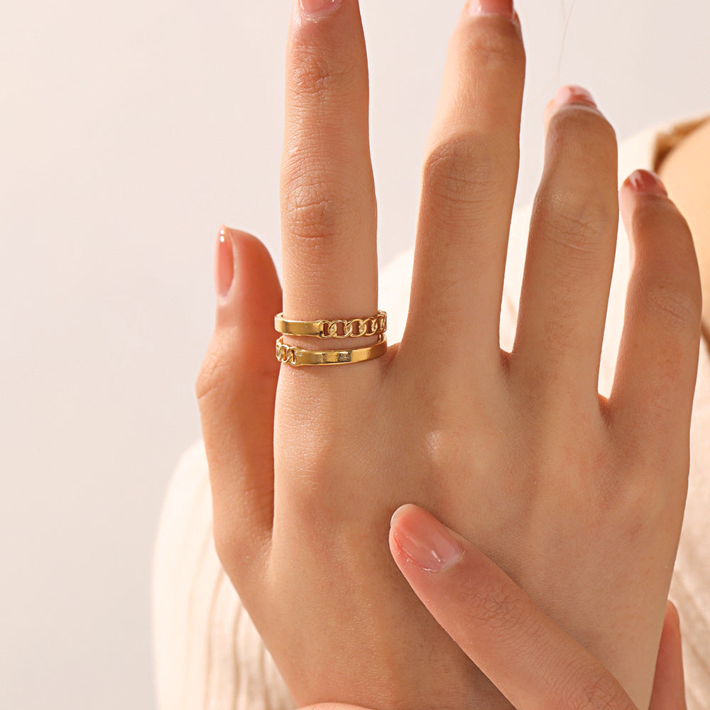 ADJUSTABLE DOUBLE-LAYER RING