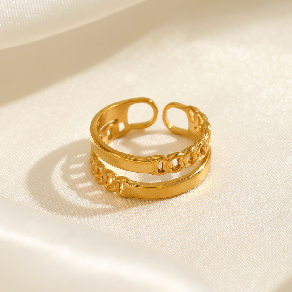 ADJUSTABLE DOUBLE-LAYER RING
