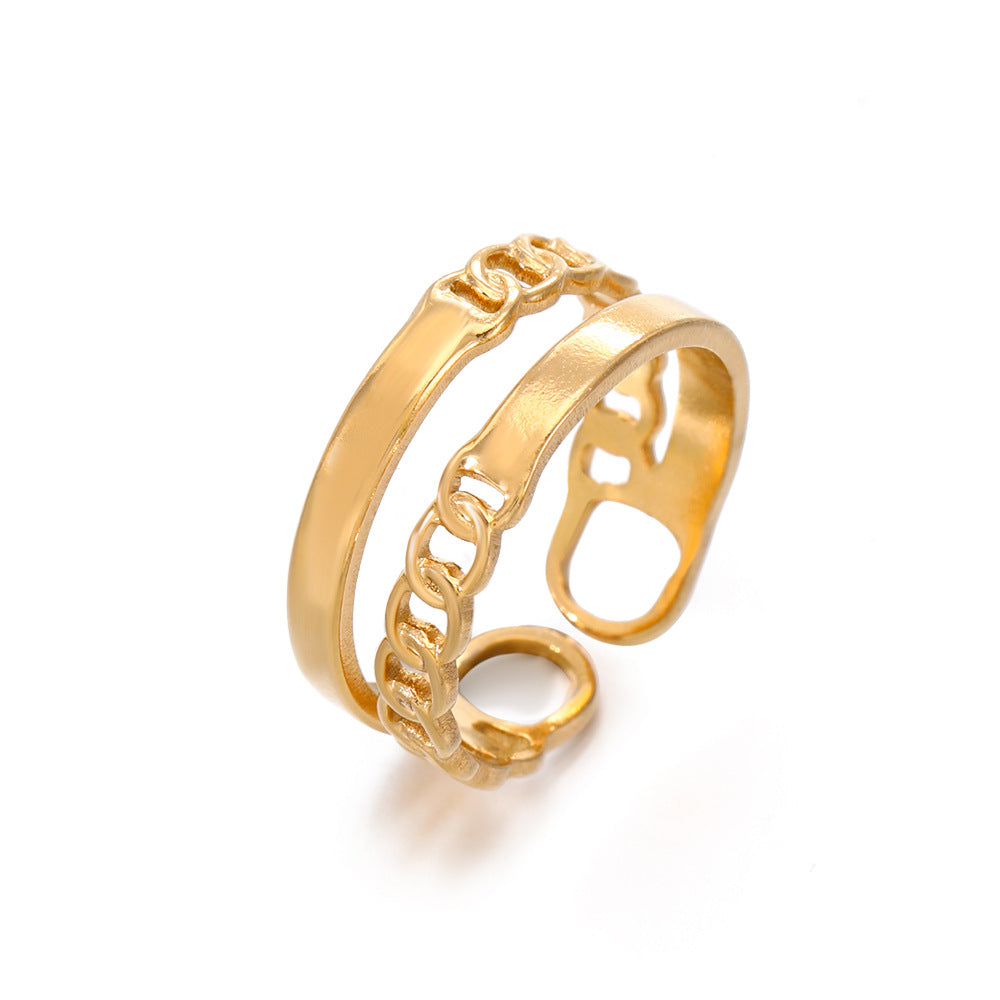 ADJUSTABLE DOUBLE-LAYER RING