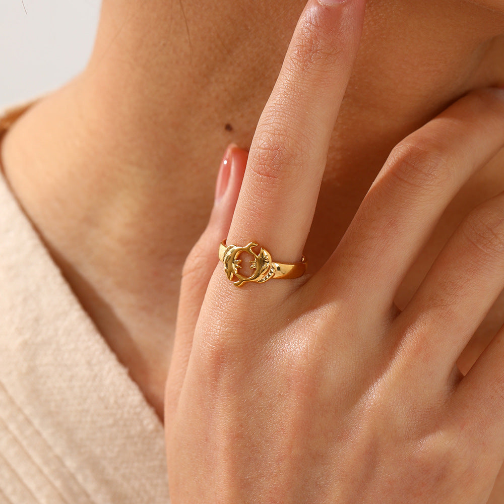 ADJUSTABLE GOLDEN CARP FISH RING