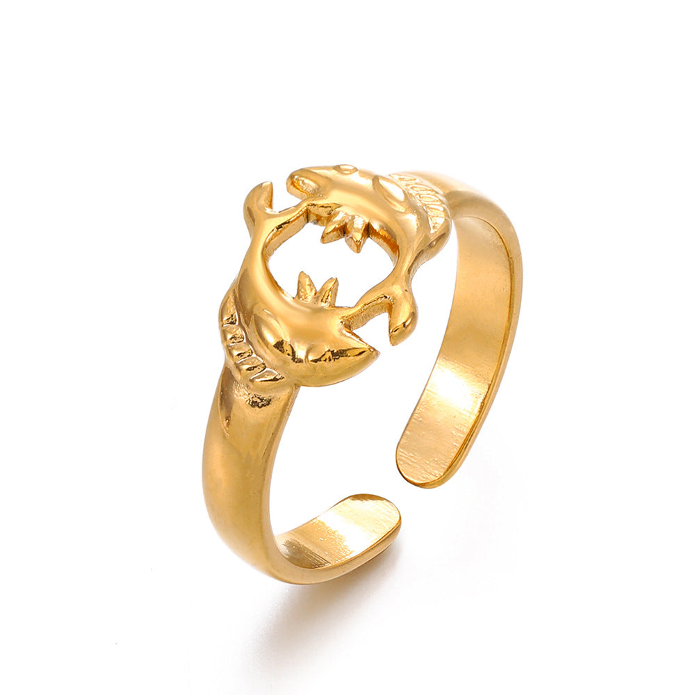 ADJUSTABLE GOLDEN CARP FISH RING