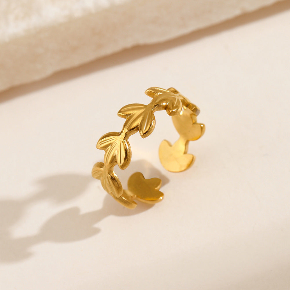 ADJUSTABLE LEAF RING
