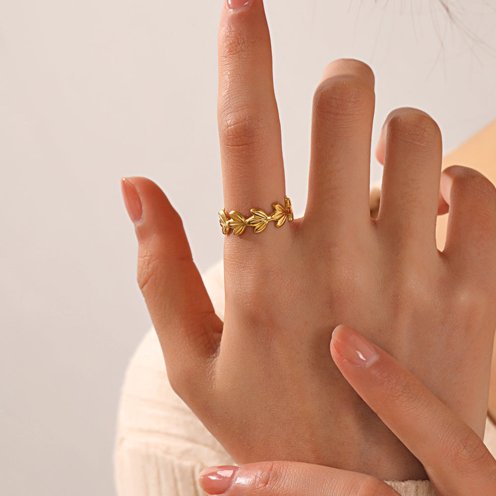 ADJUSTABLE LEAF RING