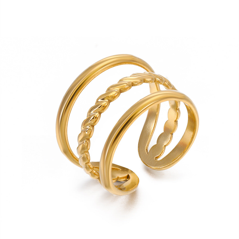 ADJUSTABLE THREE-LAYER RING
