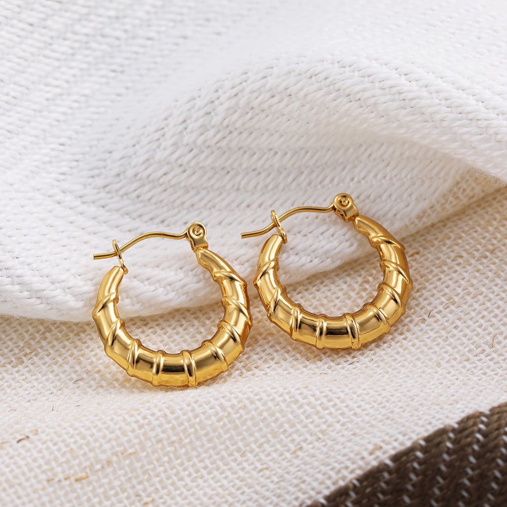 ADVANCED TEMPERAMENT CIRCULAR EARRINGS