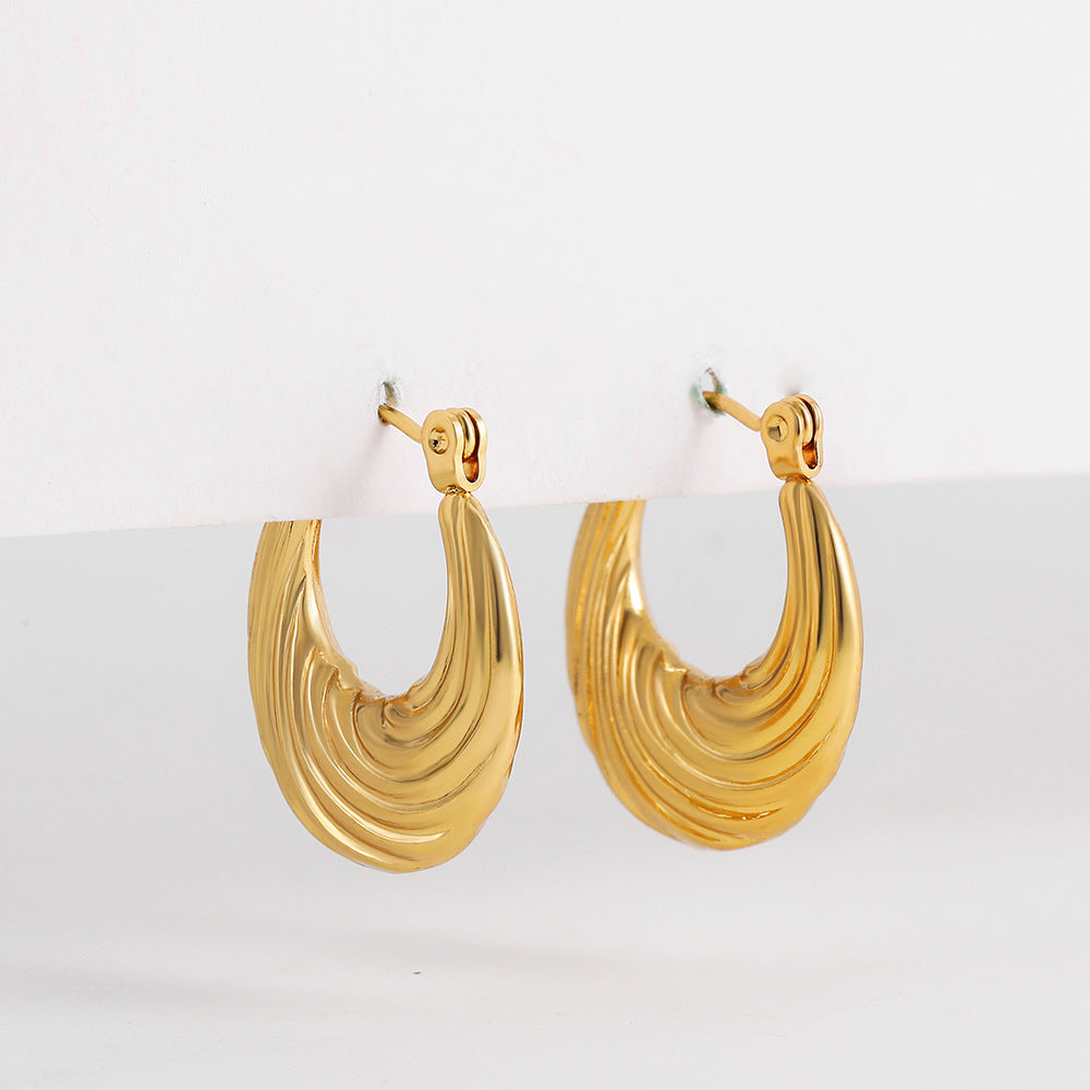 ADVANCED TEMPERAMENT CIRCULAR EARRINGS