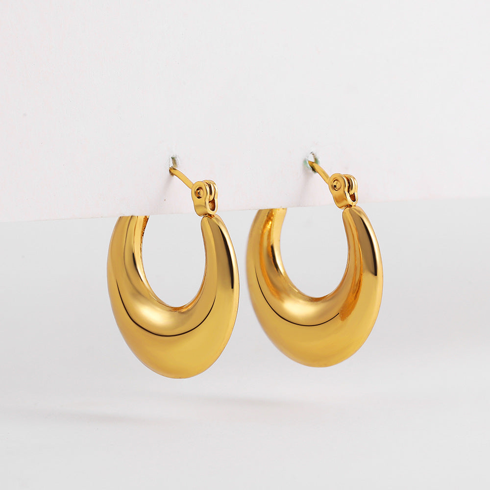 ADVANCED TEMPERAMENT CIRCULAR EARRINGS