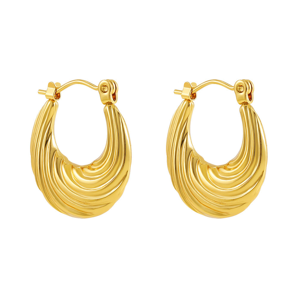 ADVANCED TEMPERAMENT CIRCULAR EARRINGS