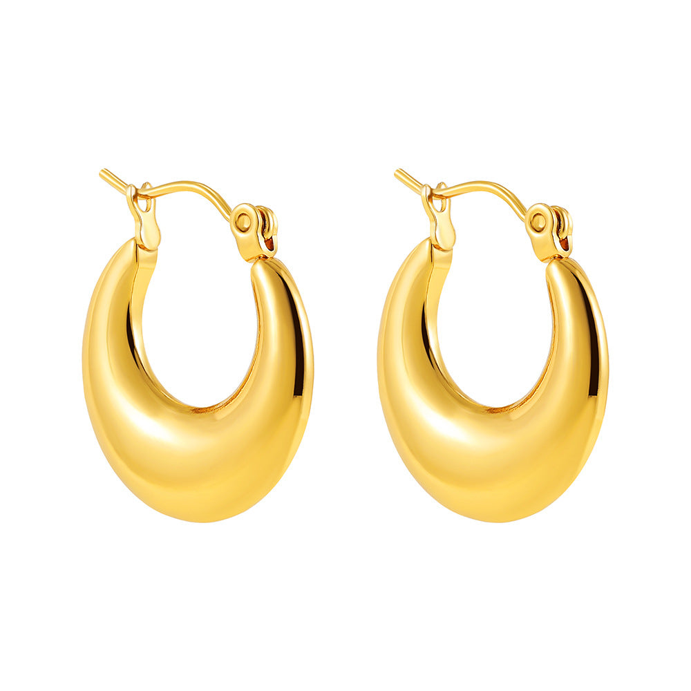 ADVANCED TEMPERAMENT CIRCULAR EARRINGS