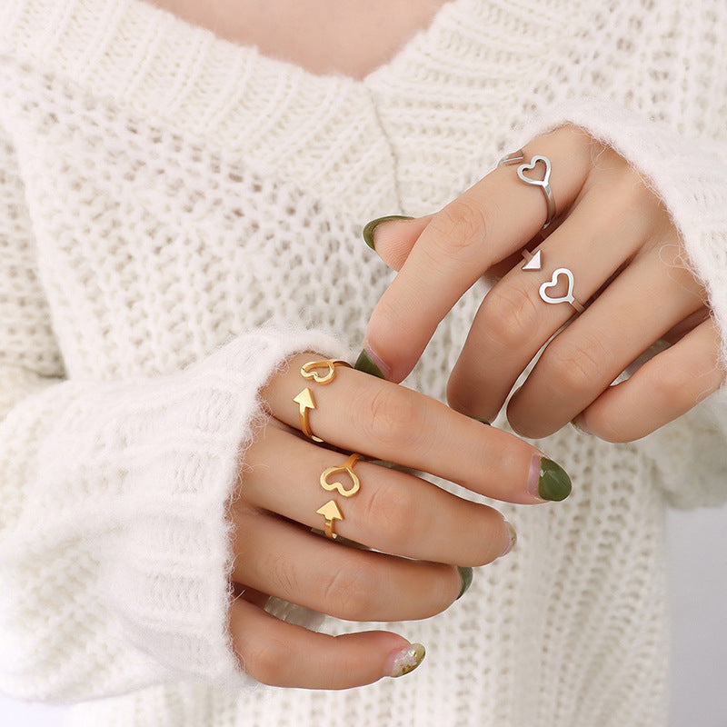 ARROW HEART OPENING RING