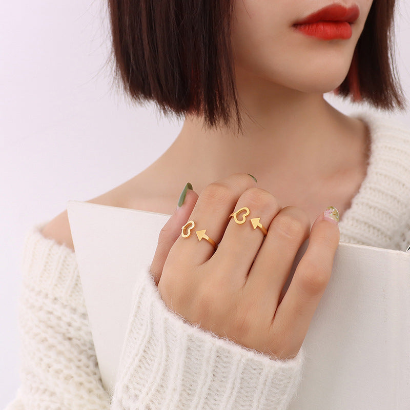 ARROW HEART OPENING RING