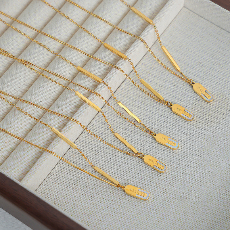 ASYMMETRIC OVAL NECKLACE