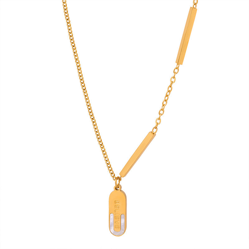 ASYMMETRIC OVAL NECKLACE