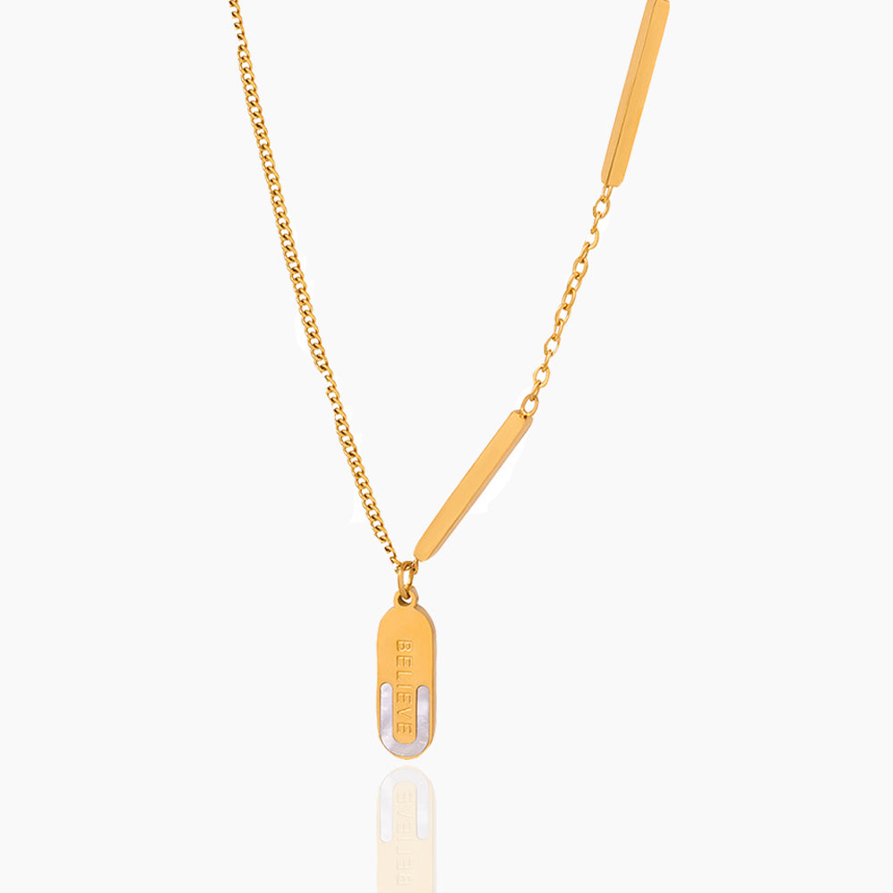 ASYMMETRIC OVAL NECKLACE