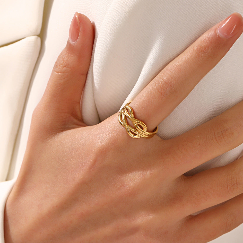 ADJUSTABLE CROSS LINE RING