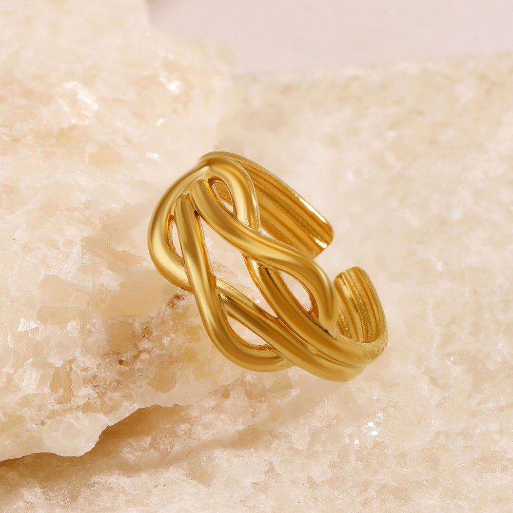 ADJUSTABLE CROSS LINE RING