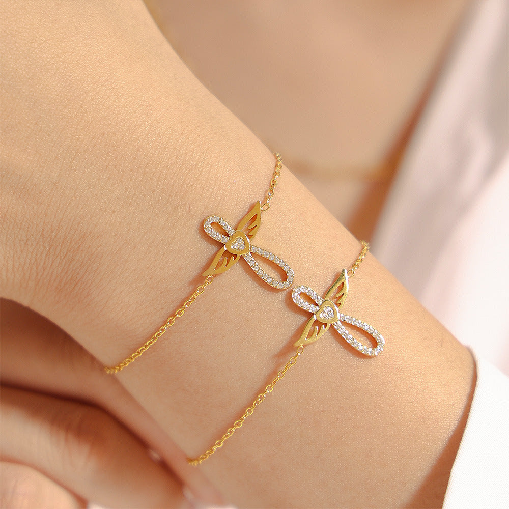 Angel Wings Shiny Stone Wings Bracelet