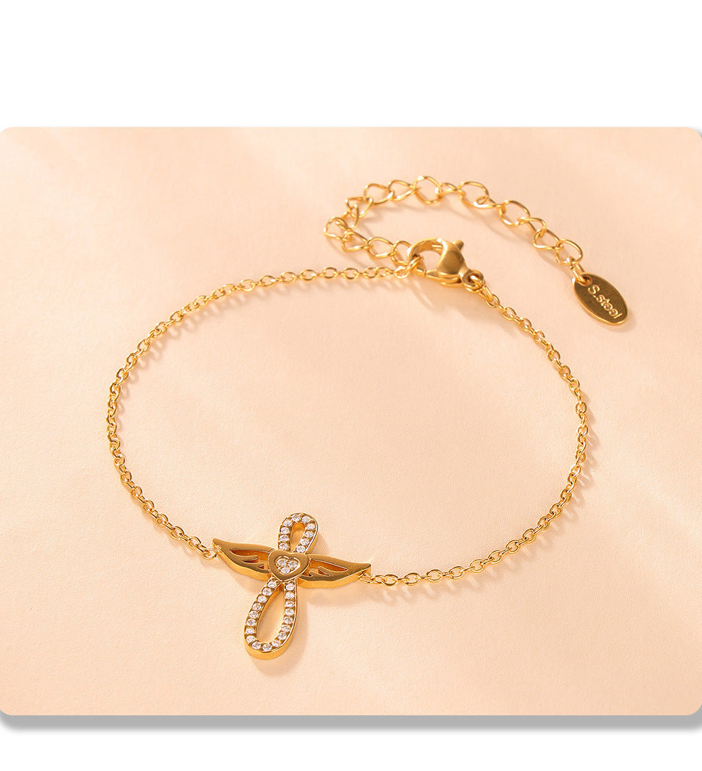 Angel Wings Shiny Stone Wings Bracelet