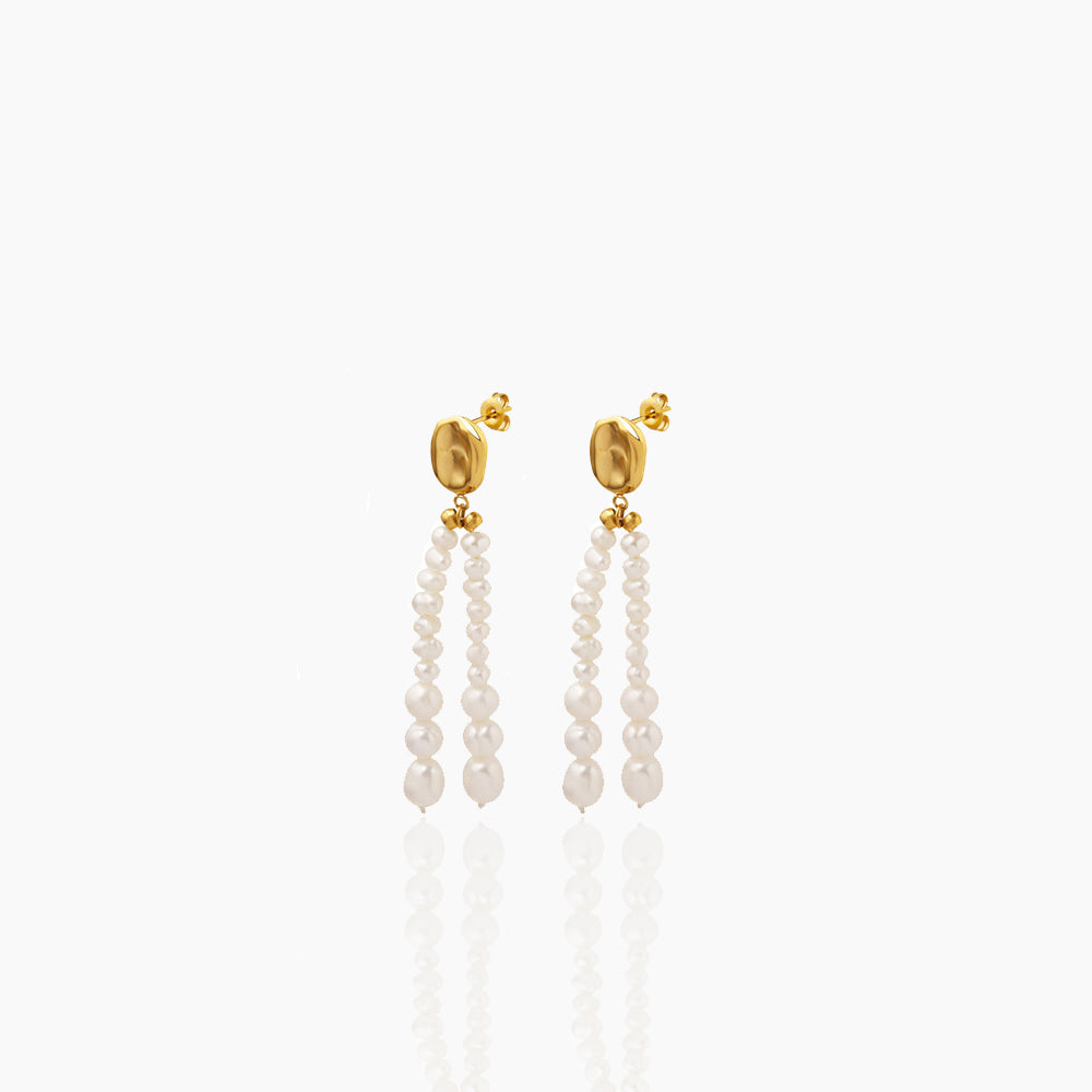 BAROQUE PEARL TASSEL EARRINGS