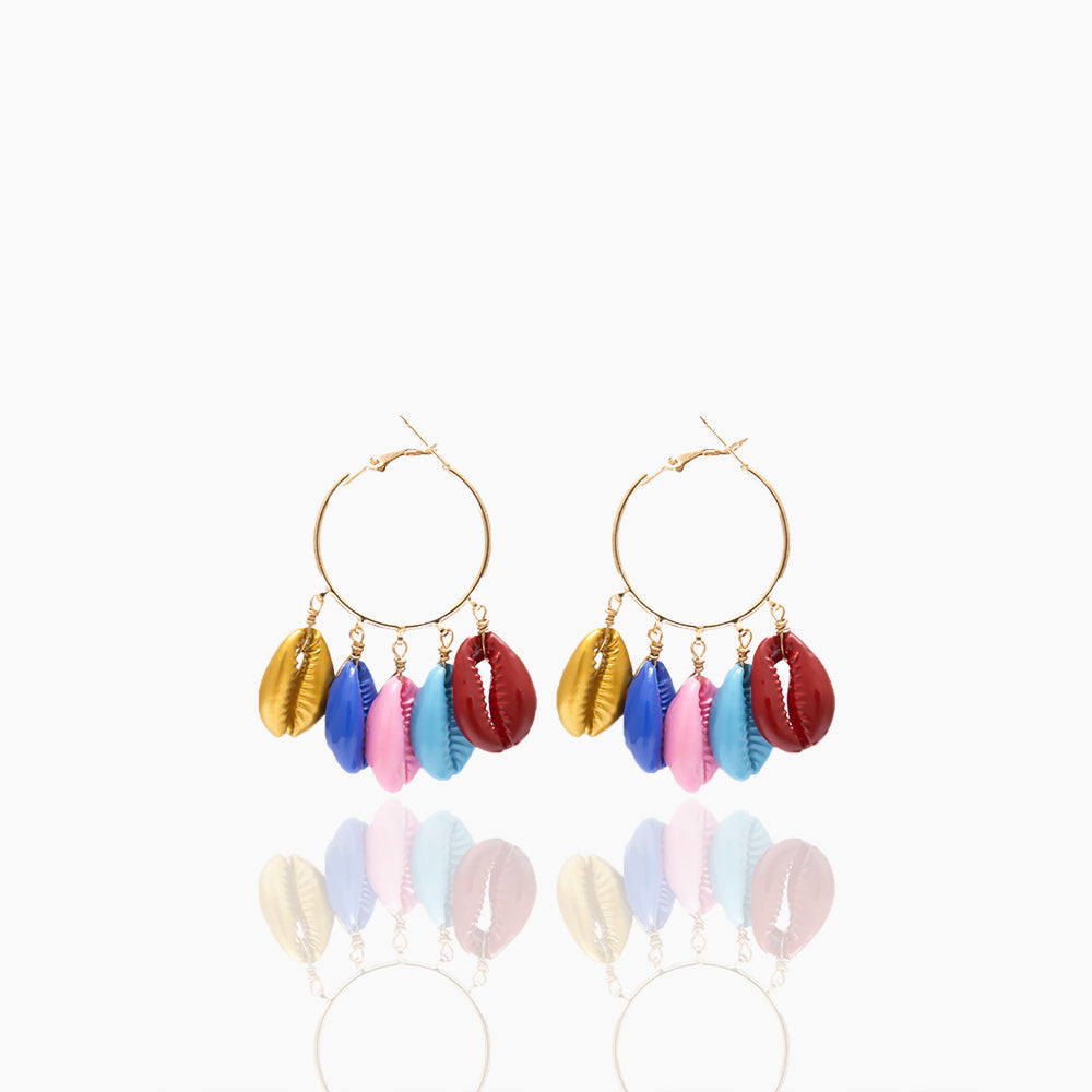 COLORED SHELL EARRINGS