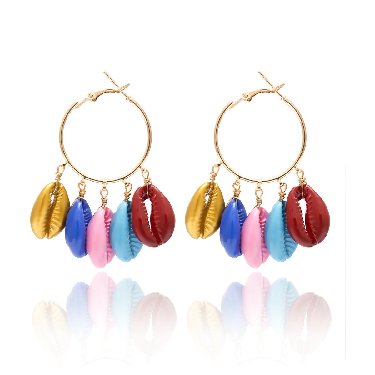 COLORED SHELL EARRINGS
