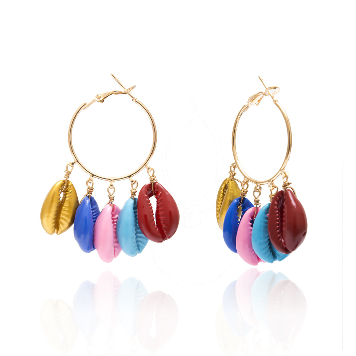 COLORED SHELL EARRINGS