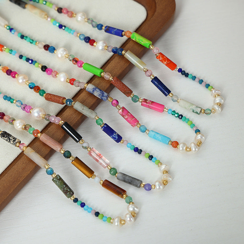 BEADED BAMBOO NECKLACE