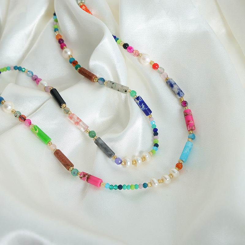 BEADED BAMBOO NECKLACE