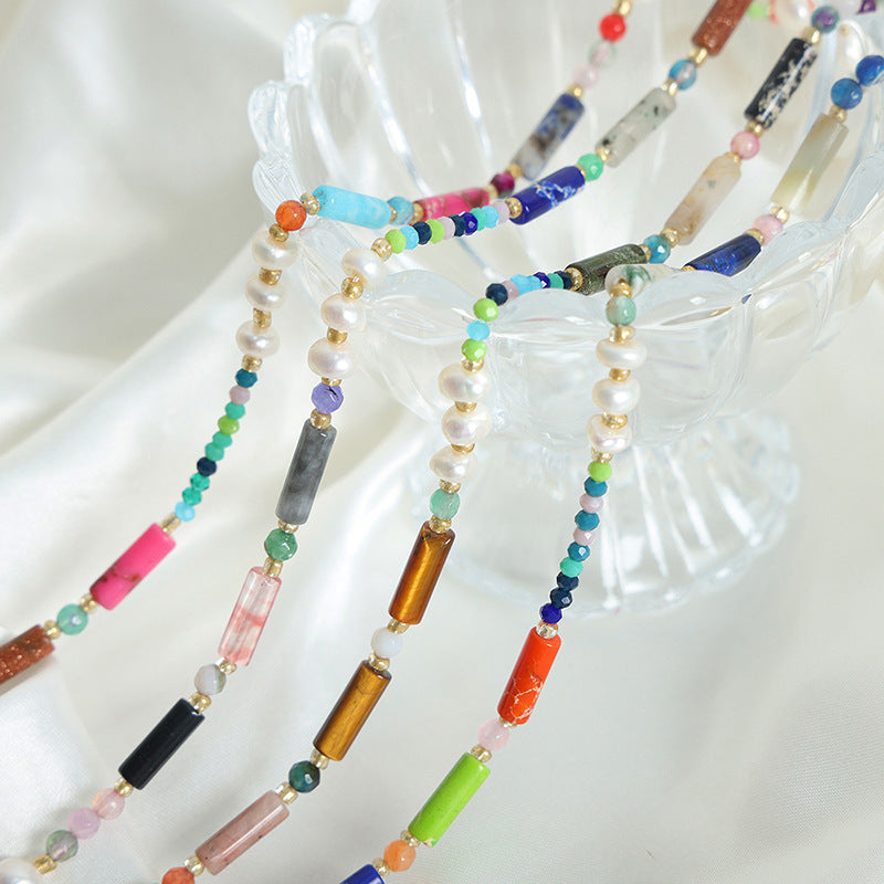 BEADED BAMBOO NECKLACE