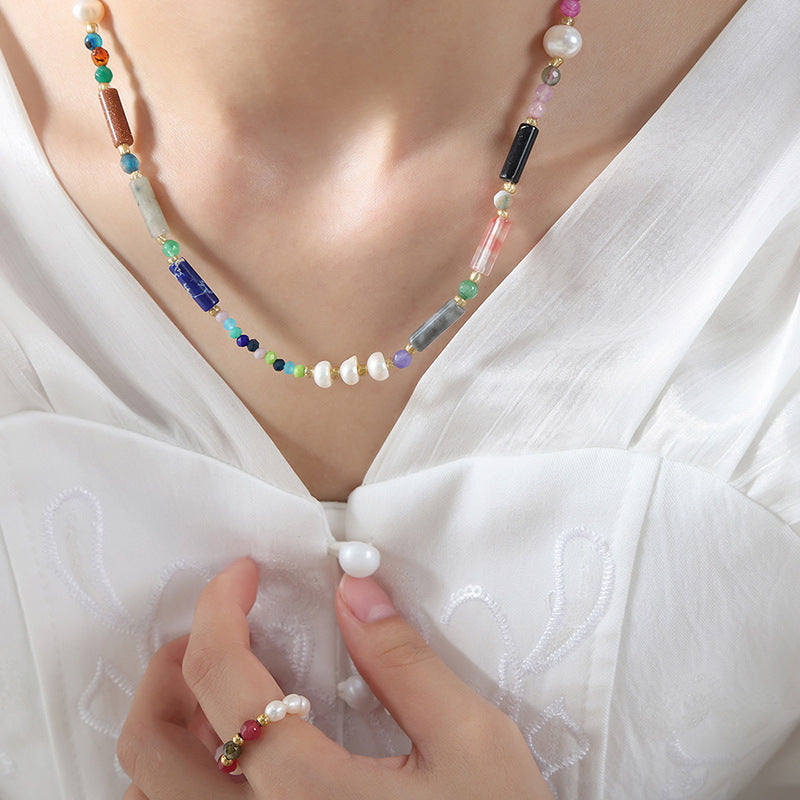 BEADED BAMBOO NECKLACE