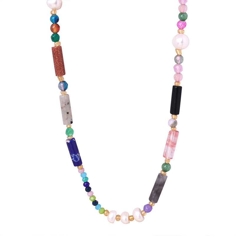 BEADED BAMBOO NECKLACE