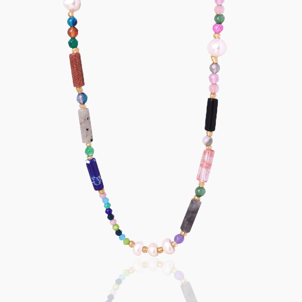 BEADED BAMBOO NECKLACE