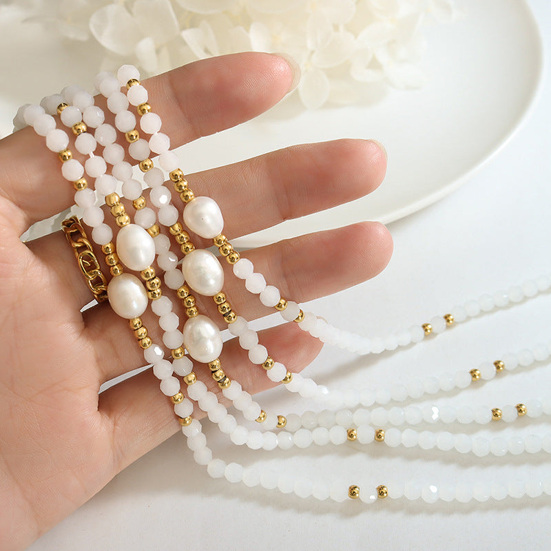 BEADED PEARL NECKLACE