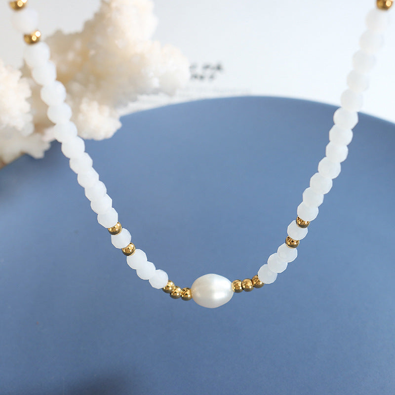 BEADED PEARL NECKLACE