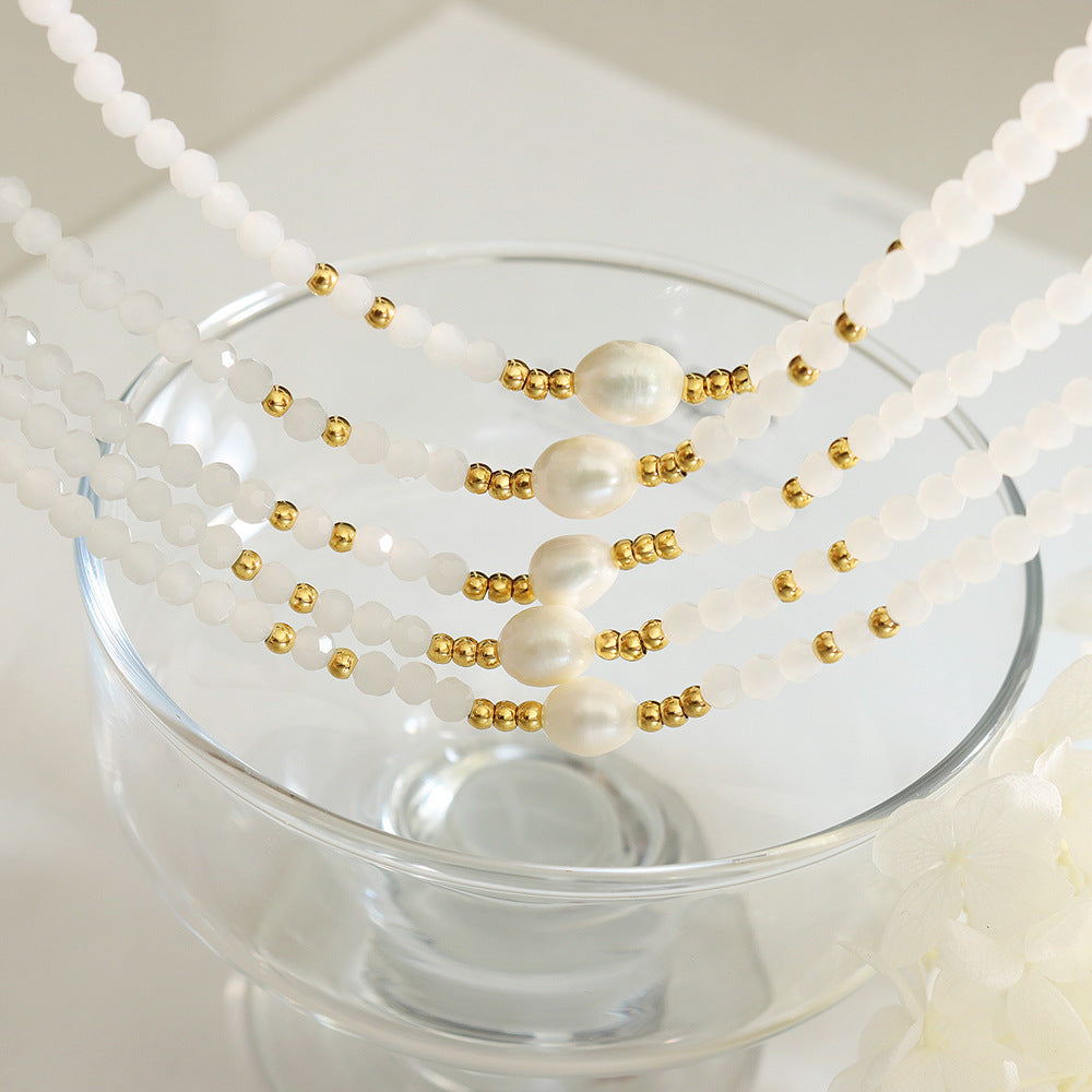 BEADED PEARL NECKLACE