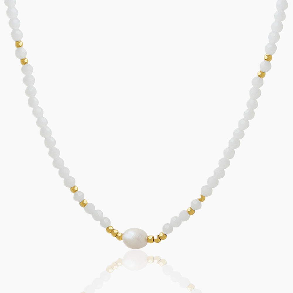 BEADED PEARL NECKLACE