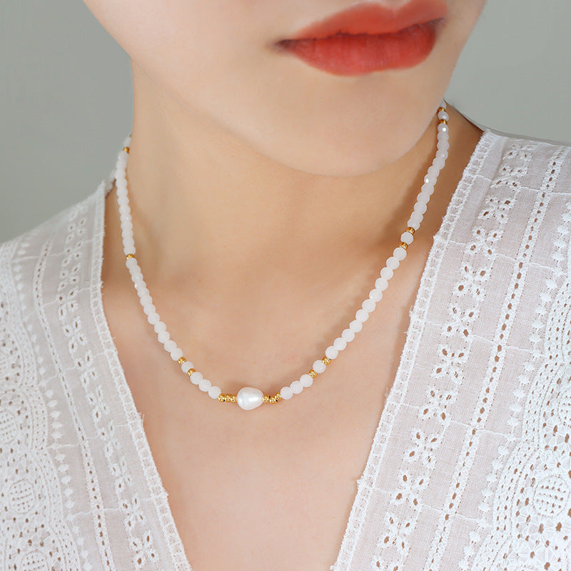 BEADED PEARL NECKLACE