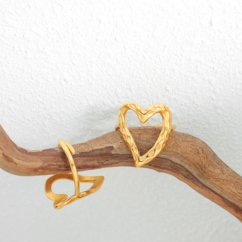 BEAT PATTERN HEART RING