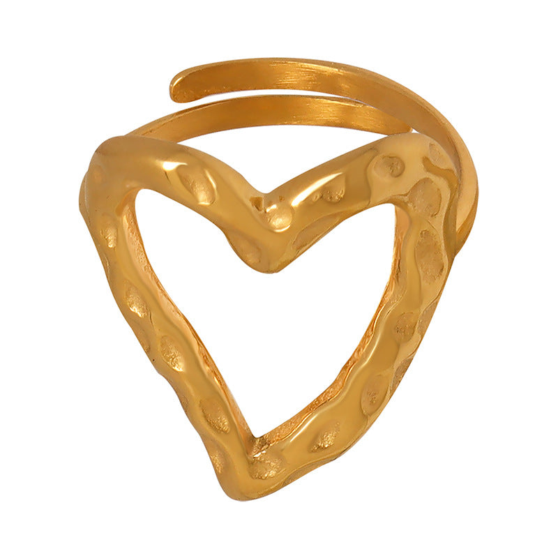 BEAT PATTERN HEART RING